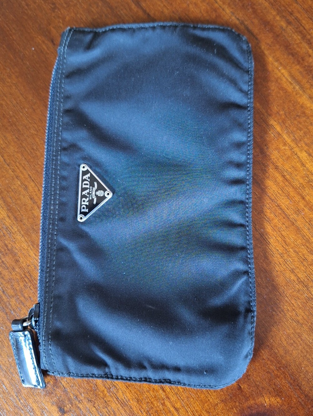 Vintage Prada Black Nylon Pouch Makeup Bag Clutch Authentic